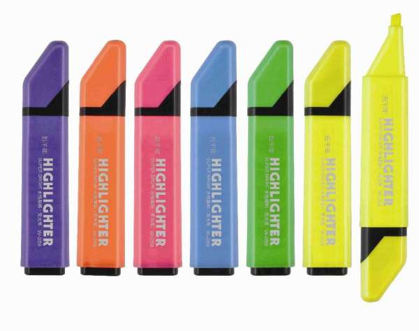 Highlighter Pen/Classic highlighter pen/6 color highlighter